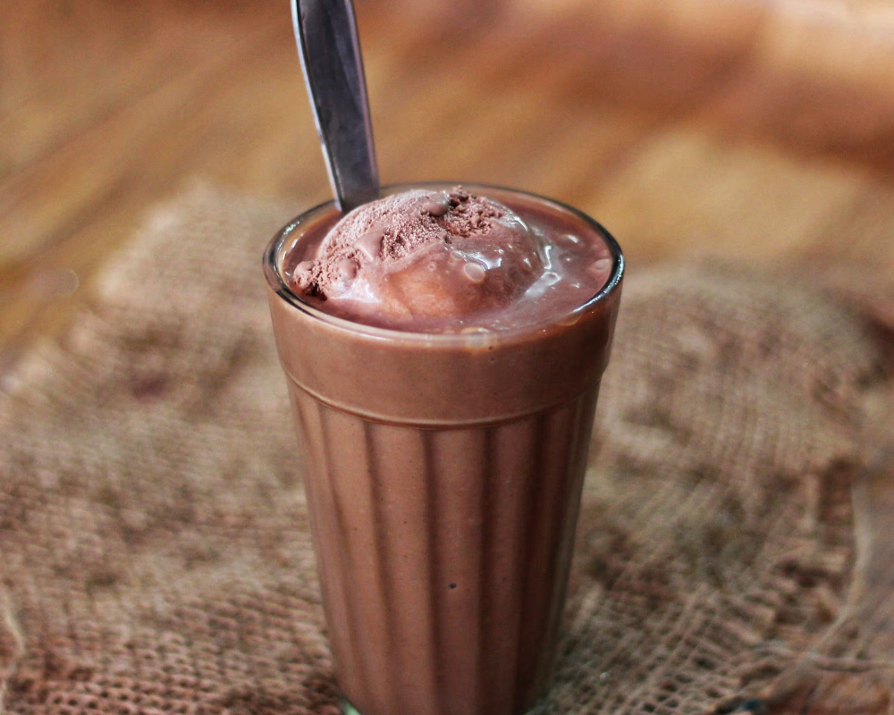 Cold coco with ice cream
